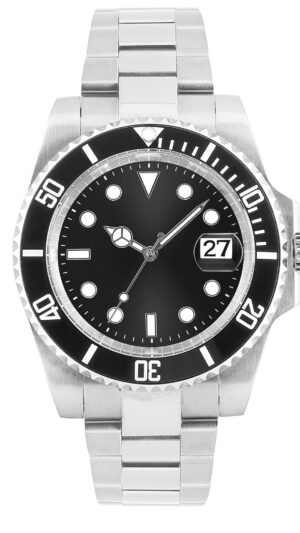 Personalized Diver Signature Pro – Cosmic Black Dial, Steel Strap, Date Magnifier