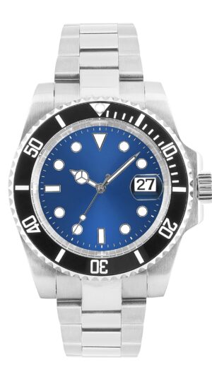 Personalized Diver Signature Pro – Midnight Blue Dial, Steel Strap, Date Magnifier
