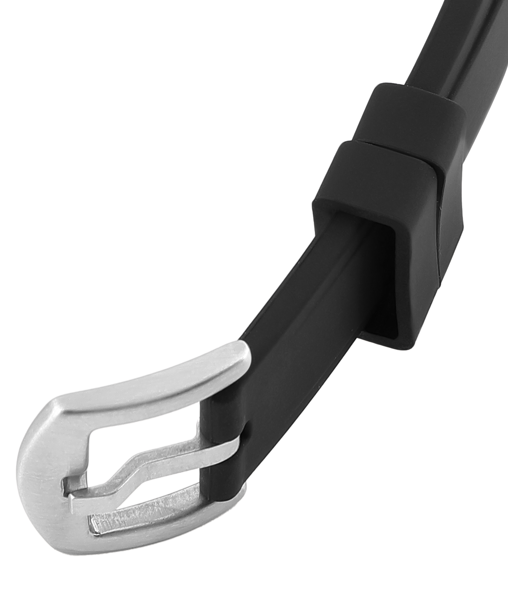 Personalized Sleek Minimalist Watch – Icy White Dial, Black Silicone Strap - Image 5