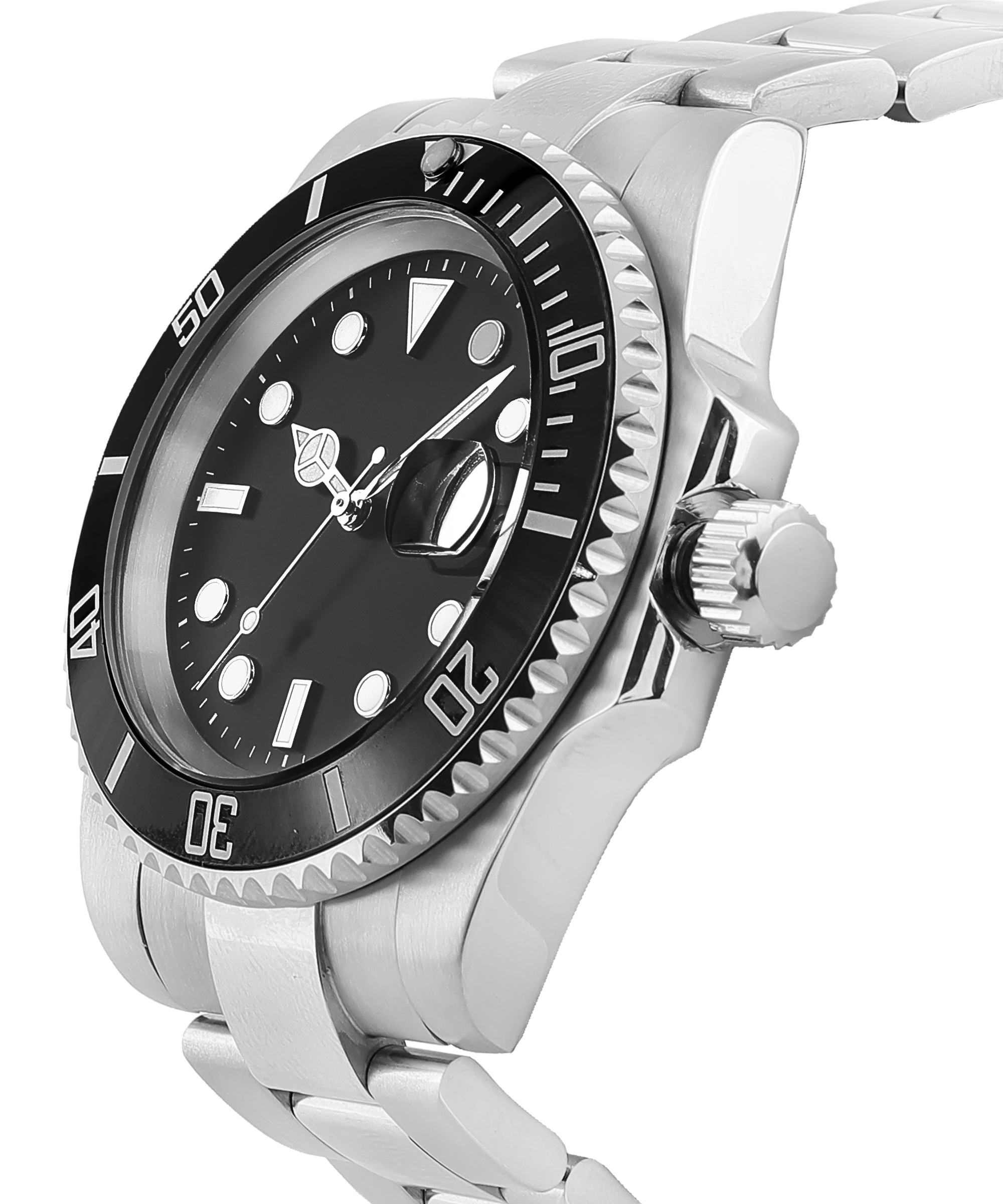 Personalized Diver Signature Pro – Cosmic Black Dial, Steel Strap, Date Magnifier - Image 2