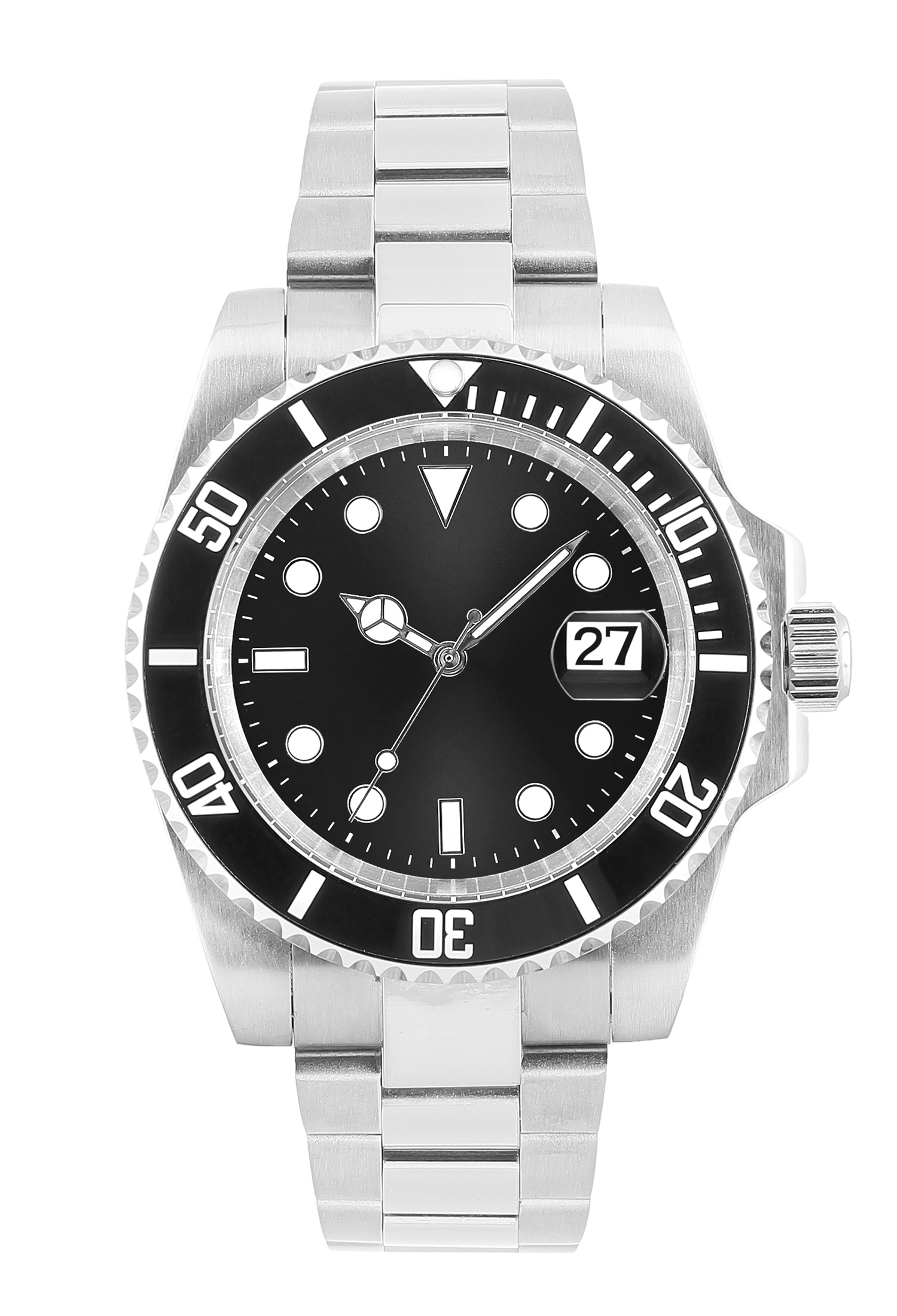 Personalized Diver Signature Pro – Cosmic Black Dial, Steel Strap, Date Magnifier