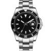Personalized Diver Signature – Cosmic Black Dial, Solid Steel Strap, Date Magnifier