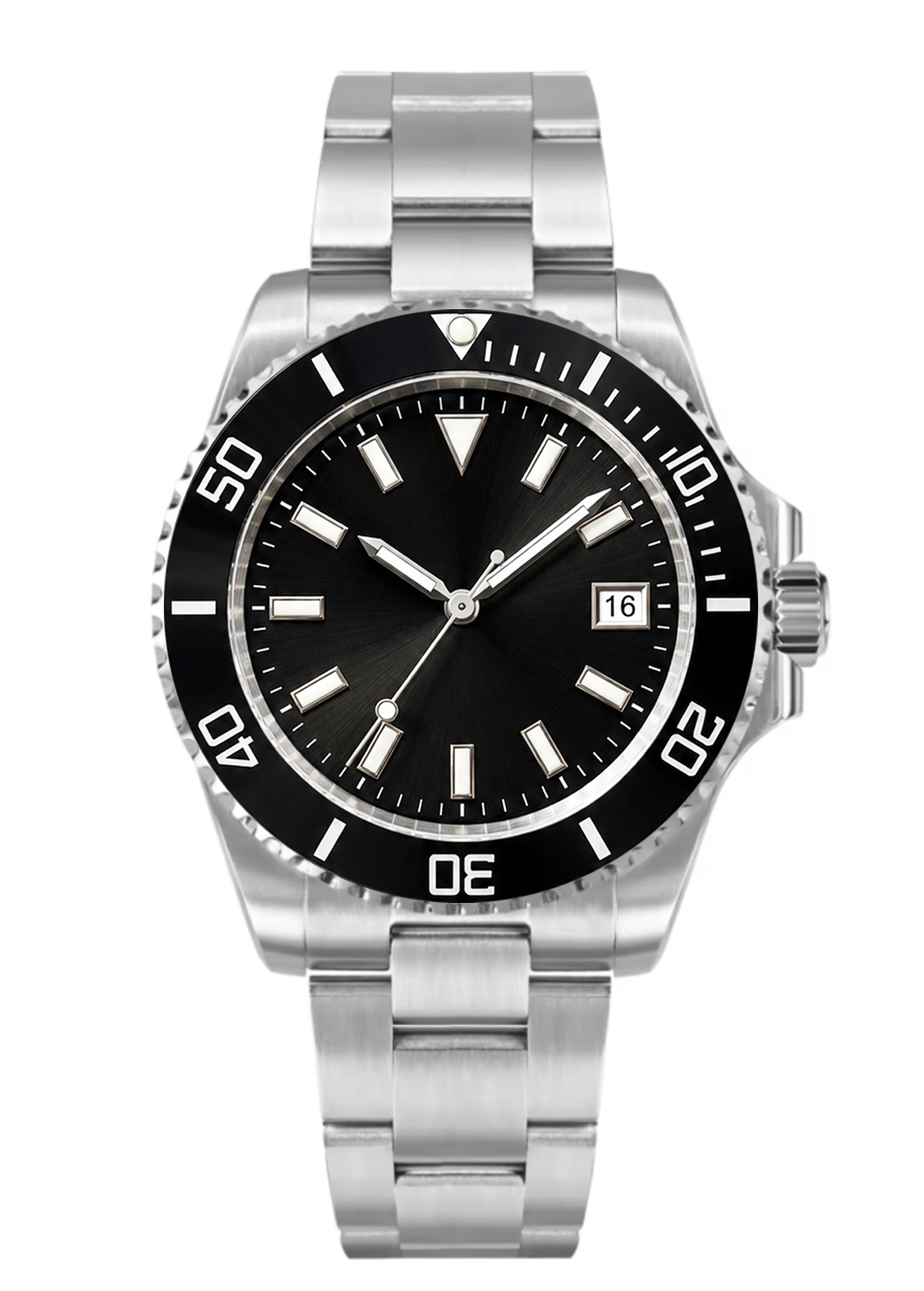 Personalized Diver Signature Pro – Cosmic Black Dial, Solid Steel Strap, Sapphire Crystal